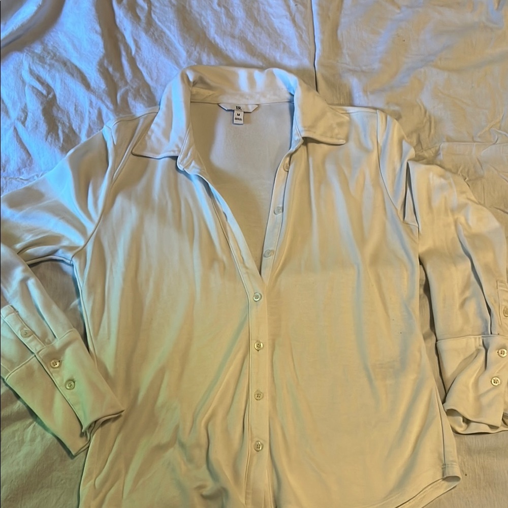 Banana Republic Off-White Casual Button Down Shirt